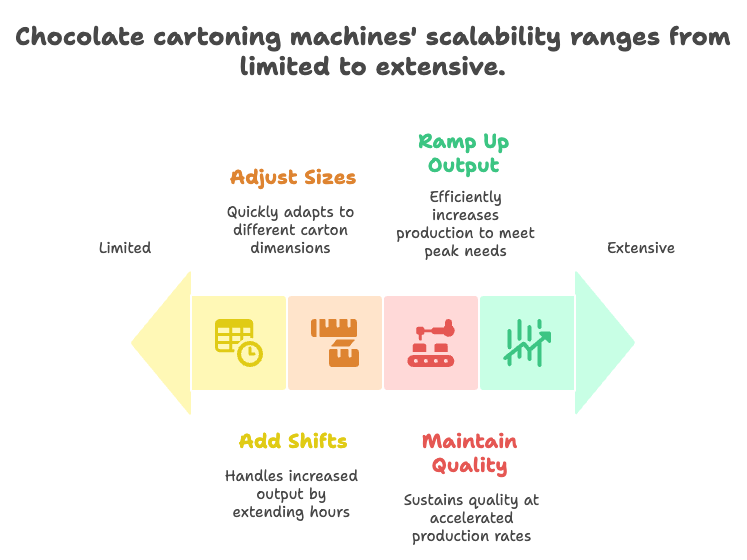 Chocolate cartoning machines' scalability ranges from limited to extensive